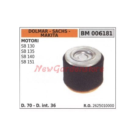 DOLMAR air filter for SB 130 135 140 151 engines 006181 | Newgardenstore.eu