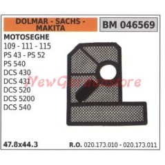 Filtro de aire DOLMAR para motosierra 109 111 115 PS 43 52 046569