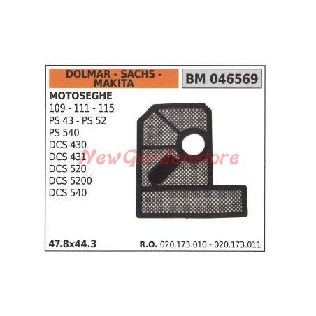 Air filter DOLMAR for chainsaw 109 111 115 PS 43 52 046569