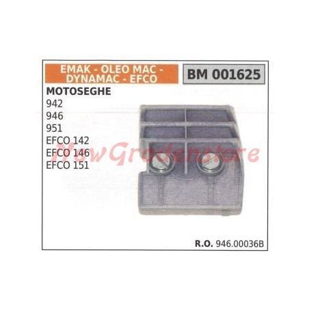 Filtro aria motosega oleomac 942 946 951 EFCO 142 146 15 194600036B ORIGINALE | Newgardenstore.eu