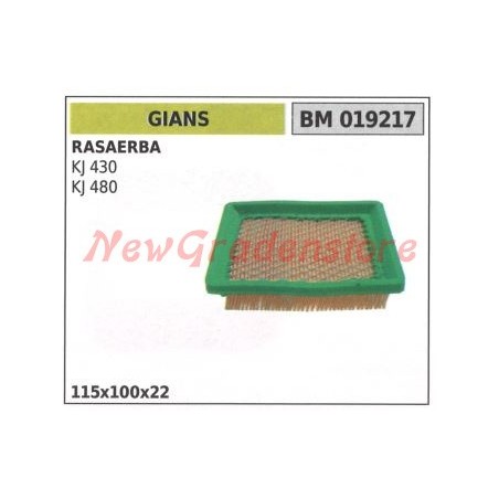 Filtre à air tondeuse GIANS KJ 430 480 019217 | Newgardenstore.eu