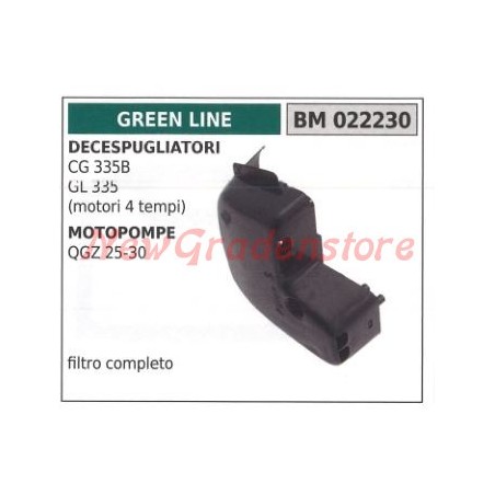 Filtre à air GREEN LINE débroussailleuse CG 335B GL 335 moteur-pompe QGZ 25 30 022230 | Newgardenstore.eu