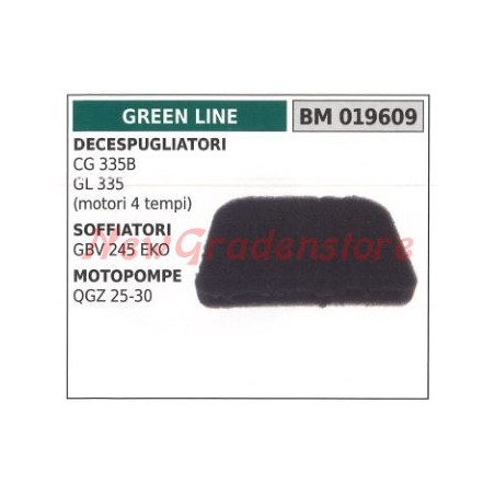 Filtro aria GREEN LINE decespugliatore soffiatore motopompa 019609 | Newgardenstore.eu