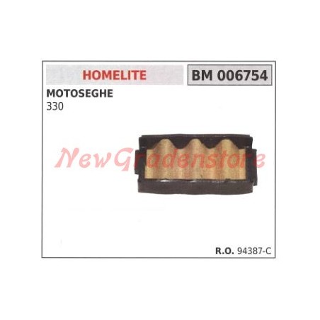 HOMELITE air filter chainsaw 330 006754 | Newgardenstore.eu