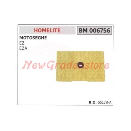 HOMELITE filtre à air tronçonneuse EZ EZA 006756 | Newgardenstore.eu