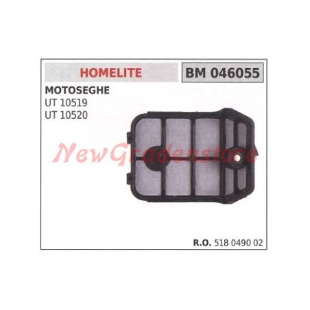 Filtro aria HOMELITE motosega UT 10519 10520 046055 | Newgardenstore.eu