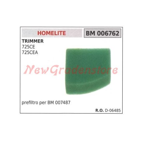 Luftfilter HOMELITE Trimmer 725CE 725CEA 006762 | Newgardenstore.eu