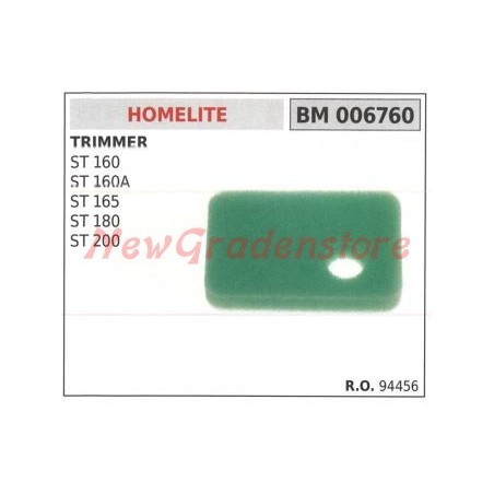 Air filter HOMELITE trimmer ST 160 160A 165 180 200 006760