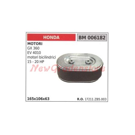 Filtre à air HONDA moteur GX 360 EV 4010 moteurs bicylindres 15 20 HP 006182 | Newgardenstore.eu