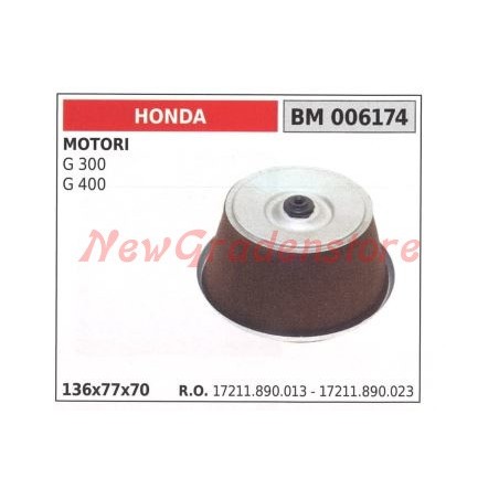 Air filter HONDA engines G 300 G 400 006174 | Newgardenstore.eu