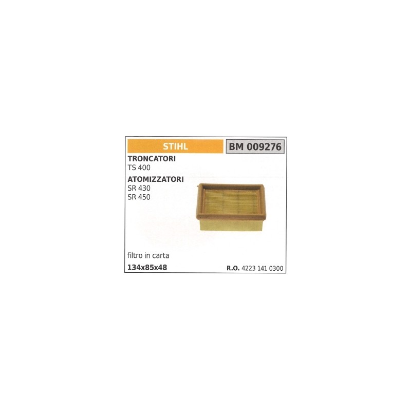 STIHL Papierluftfilter für TS 400 Trennschleifer SR 430 450 009276