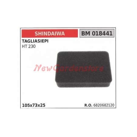 Filtro de aire de esponja SHINDAIWA para cortasetos HT 230 HT230 018441 | Newgardenstore.eu