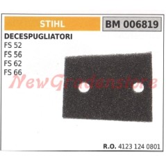 Filtro de aire de esponja STIHL para desbrozadora FS 52 56 62 66 006819