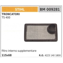 STIHL additional internal air filter for TS 400 TS400 cut-off saw 009281