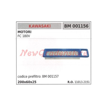 Filtro aria KAWASAKI motore FC 180V 001156 | Newgardenstore.eu