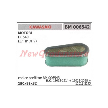 Filtro de aire motor KAWASAKI FC 540 (17 CV OVH) 006542 | Newgardenstore.eu