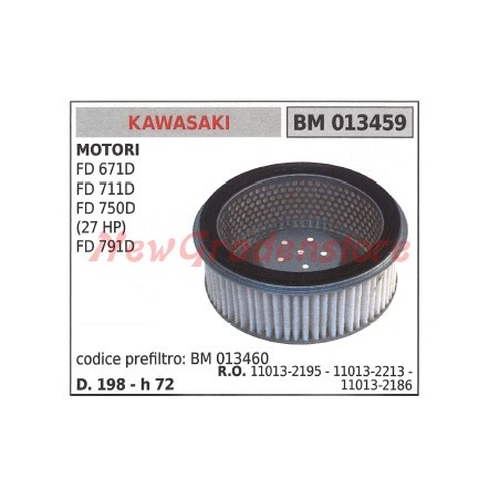 Filtro aria KAWASAKI motore FD 671D 711D 750D (27 HP) FD 791D 013459 | Newgardenstore.eu