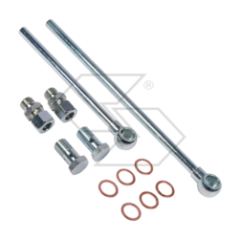 Double-acting pilot-operated check valve with pipes and fittings - 3/8" GAS A05180