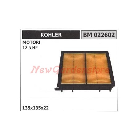 Filtro aria KOHLER trattorino rasaerba 12.5 HP 022602 | Newgardenstore.eu