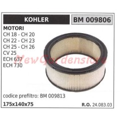 Filtro aria KOHLER trattorino rasaerba CH 16 20 22 23 26 26 CV 25 ECH 637 009806 | Newgardenstore.eu