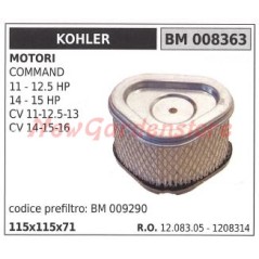 Filtro aria KOHLER trattorino rasaerba COMMAND 11 12.5 HP 14 15 HP 008363