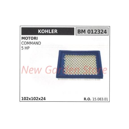 Filtro aria KOHLER trattorino rasaerba COMMAND 5 HP 012324 | Newgardenstore.eu