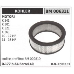 KOHLER filtre à air tracteur de pelouse K 241 301 321 361 10 12 HP 006311 | Newgardenstore.eu