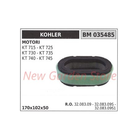 Filtro aria KOHLER trattorino rasaerba KT 715 725 730 735 740 745 035485 | Newgardenstore.eu