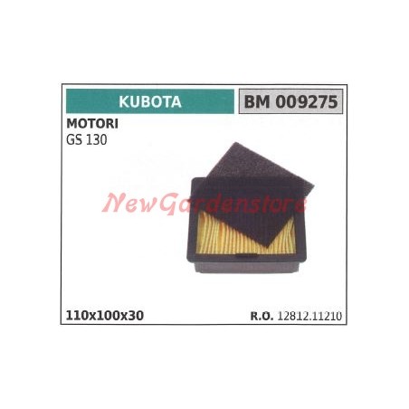 Filtro de aire KUBOTA motor GS 130 009275 | Newgardenstore.eu