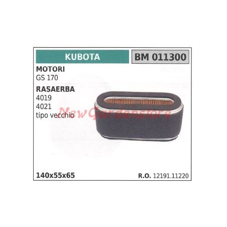 Luftfilter KUBOTA Motor GS 170 Rasenmäher 4019 4021 alte Ausführung 011300 | Newgardenstore.eu