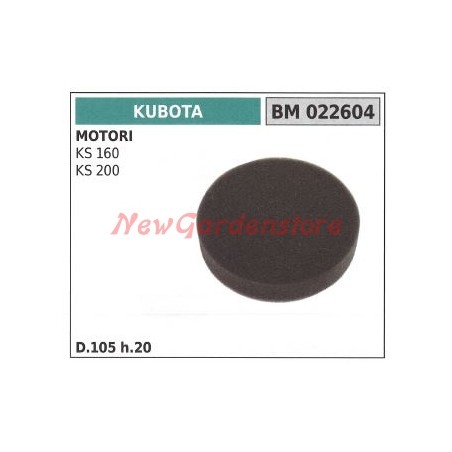 Filtro de aire motor KUBOTA KS 160 200 022604 | Newgardenstore.eu