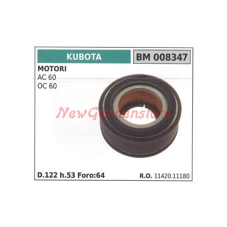 Filtro de aire KUBOTA motor tractor de césped AC 60 OC 60 008347 1142011180 | Newgardenstore.eu