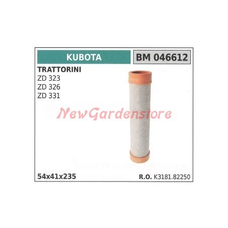 Filtro de aire KUBOTA motor tractor de césped ZD 323 326 331 046612 | Newgardenstore.eu