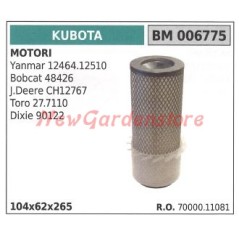 Filtro de aire KUBOTA motor Yanmar 12464.12510 Bobcat 48426 006775 | Newgardenstore.eu