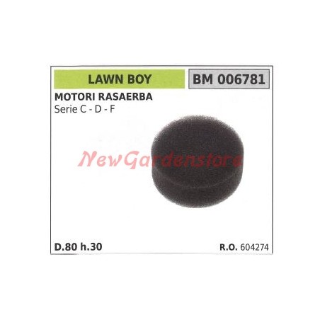 Filtro aria LAWN BOY motore rasaerba Serie C - D - F 006781 | Newgardenstore.eu