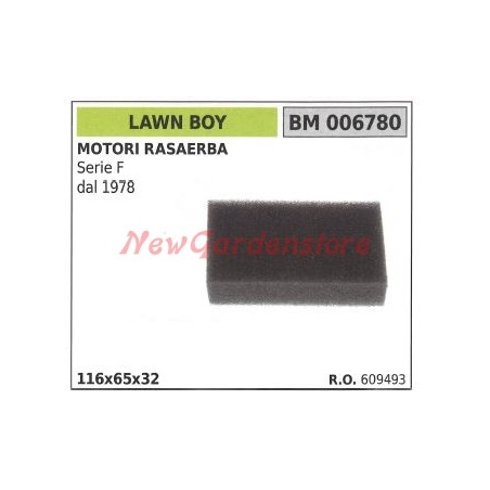 Filtro de aire LAWN BOY motor cortacésped serie F a partir de 1978 006780 | Newgardenstore.eu