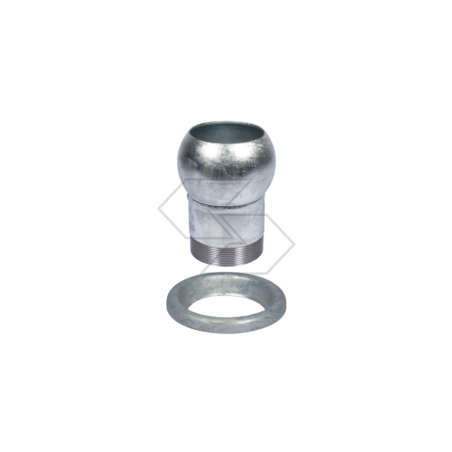 Zinc-plated ball and ring with 6” threaded stem A19664 | Newgardenstore.eu