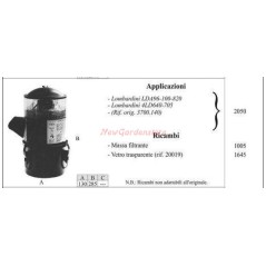 Filtro aria LOMBARDINI per motocoltivatore LDA96 100 820 2050 | Newgardenstore.eu