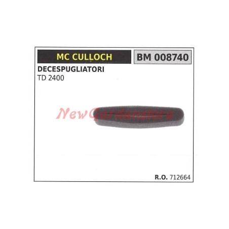 Air filter MC CULLOCH brushcutter TD 2400 008740 | Newgardenstore.eu