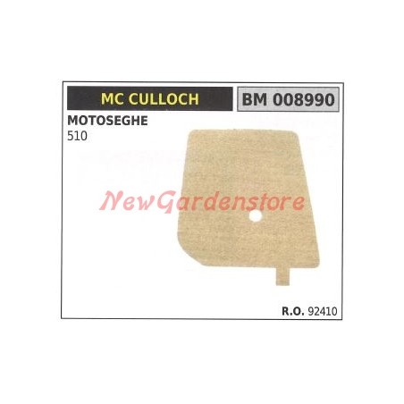 Filtre à air MC CULLOCH tronçonneuse 510 008990 | Newgardenstore.eu
