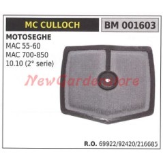 Filtro de aire MC CULLOCH motosierra MAC 55 60 700 850 10.10 (2ª SERIE) 001603