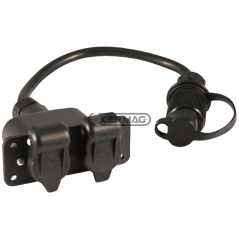2-Buchsen-Stromkabel mit 3-poligem Stecker KOMPATIBEL – 36992 | Newgardenstore.eu