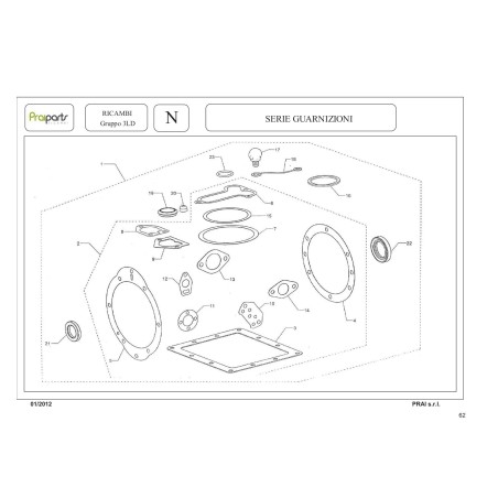 SET OF GASKETS 3N.11.8180.33 3LD 510 | Newgardenstore.eu