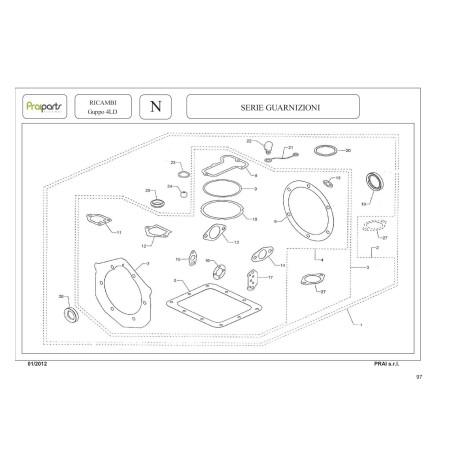 JUEGO DE JUNTAS 4N.12.8180.97 4LD 640 | Newgardenstore.eu