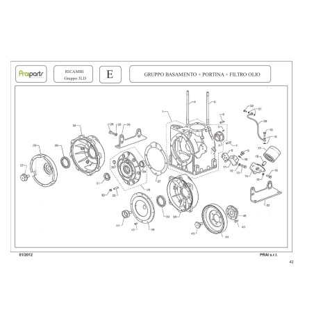 ANELLO TENUTA ALBERO MOTORE (con senso di rotazione) 0E.10.1213.58 3LD Autotrazione dx