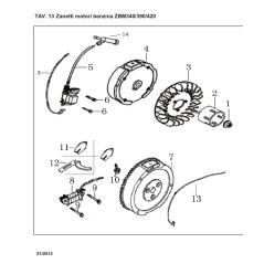 BOBINA COMPLETA B21.13.200 HONDA GX 340 - 390 - 420 ZANETTI ZBM 340 - 390 - 420 | Newgardenstore.eu