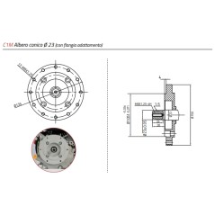 ZANETTI BENZINA ZBM210C1MV moteur complet motoculteur conique 23 mm manuel | Newgardenstore.eu