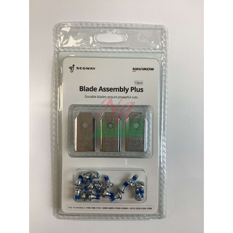 Kit de 12 cuchillas y tornillos para el robot cortacésped Endurance Plus SEGWAY NAVIMOW i Series H X3