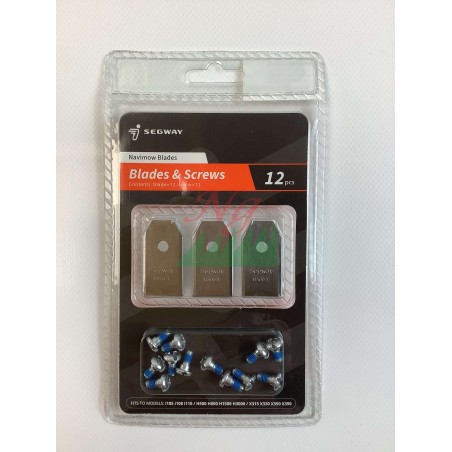 Kit de 12 cuchillas y tornillos para robot cortacésped ORIGINAL SEGWAY NAVIMOW i Series H X3 754850 | Newgardenstore.eu