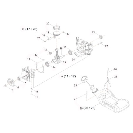 150350\nORIGINAL BLUE BIRD PISTON RING D.46 X N57E 150350 | Newgardenstore.eu